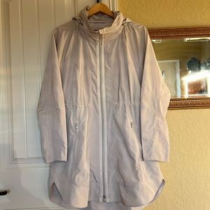 Athleta EUC size M rain jacket grey lilac color